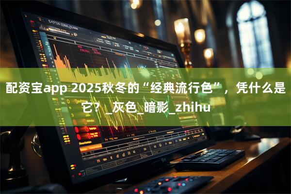 配资宝app 2025秋冬的“经典流行色”，凭什么是它？_灰色_暗影_zhihu